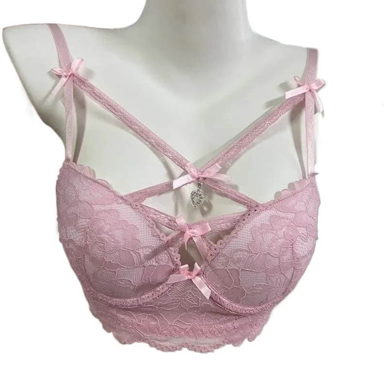 KUCLUT Lace Minimiser Bra & Knickers Set, Sexy Push Up Lingerie for Small Bust, Curve Accentuating Thin Bra, 32-38 S-XL Bra Set