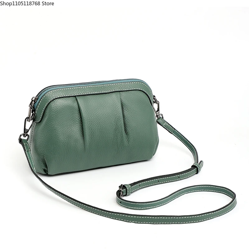 

Женская сумка через плечо из воловьей кожи, мягкая маленькая сумка через плечо с тремя ремнями, универсальные женские дизайнерские сумки