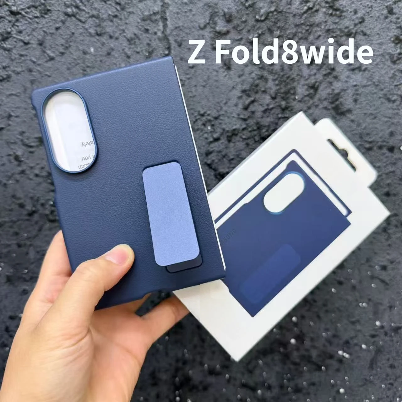 For Samsung Galaxy Z Fold 8 Wide Luxury Eco-Leather Kindsuit With Stand Phone Case Business Soft Touch Full Protective Cover