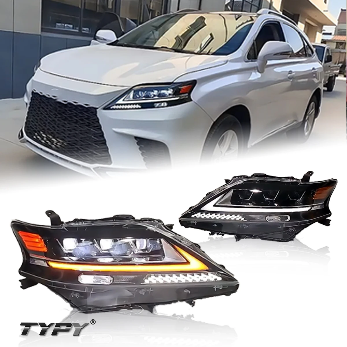 

TYPY New LED Car Headlights For Lexus RX 2009-2015 Headlight Signals Auto Accessories Daytime Running Lights