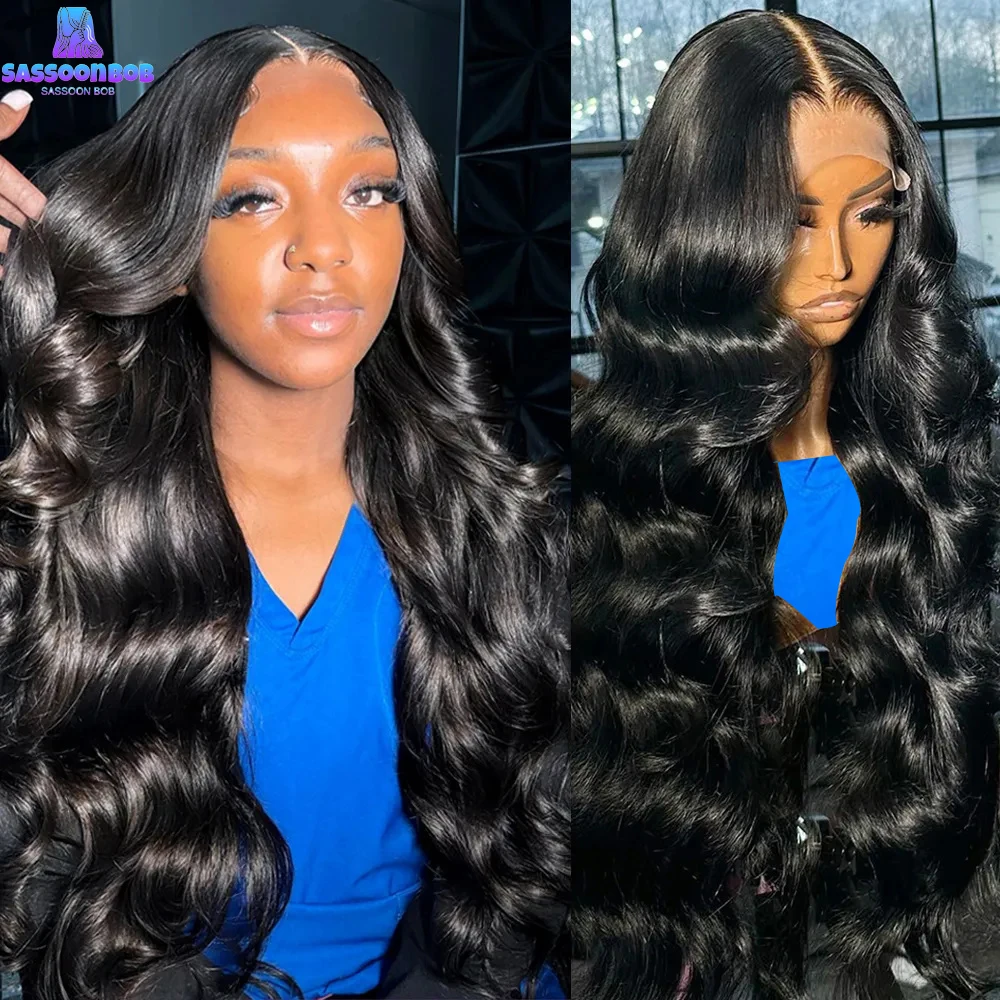 Body Wave 13x4 13x6 360 Hd Wig transparan renda depan Wig rambut manusia Wig Brazilian 30 40 inci Body Wave renda Frontal untuk wanita