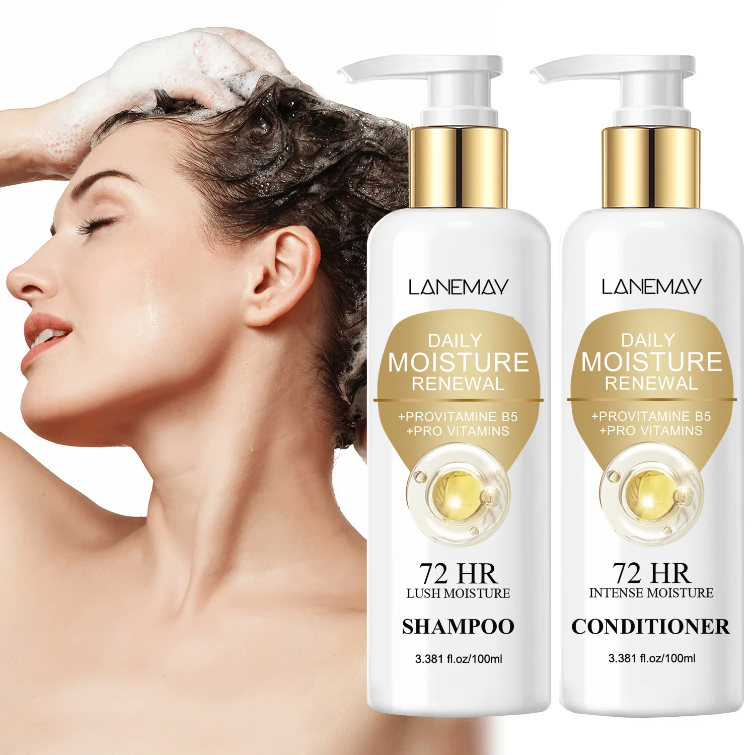 

Vitamin shampoo and conditioner set, remove dandruff, control oil, strengthen hair, prevent hair dryness and hair loss shampoo