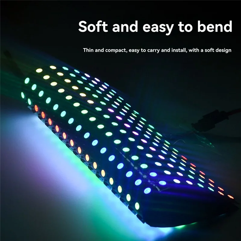 

ABKW-программируемая светодиодная панель RGB, WS2812B 8X32 пикселей, цифровой гибкий точечный экран с индивидуальной адресацией