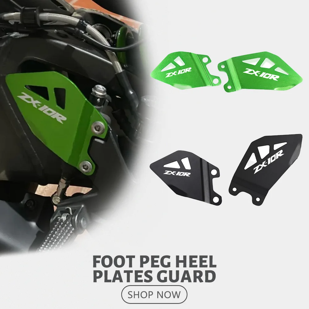 

For KAWASAKI Motorcycle ZX-10R ZX-10RR Footrest Hanger Pedal Protector Foot Peg Heel Plates Guard ZX10R ZX10RR 2011-2020 2019