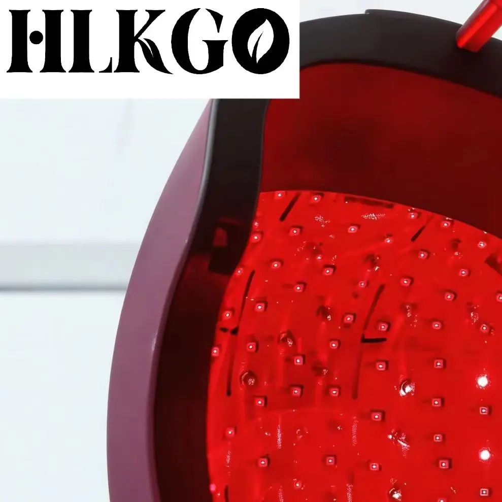 

Шапочка для роста волос HLKGO с 300 диодами LLLT для мужчин и женщин, лазер 650 нм, устройство для светотерапии 660 нм для восстановления и утолщения волос