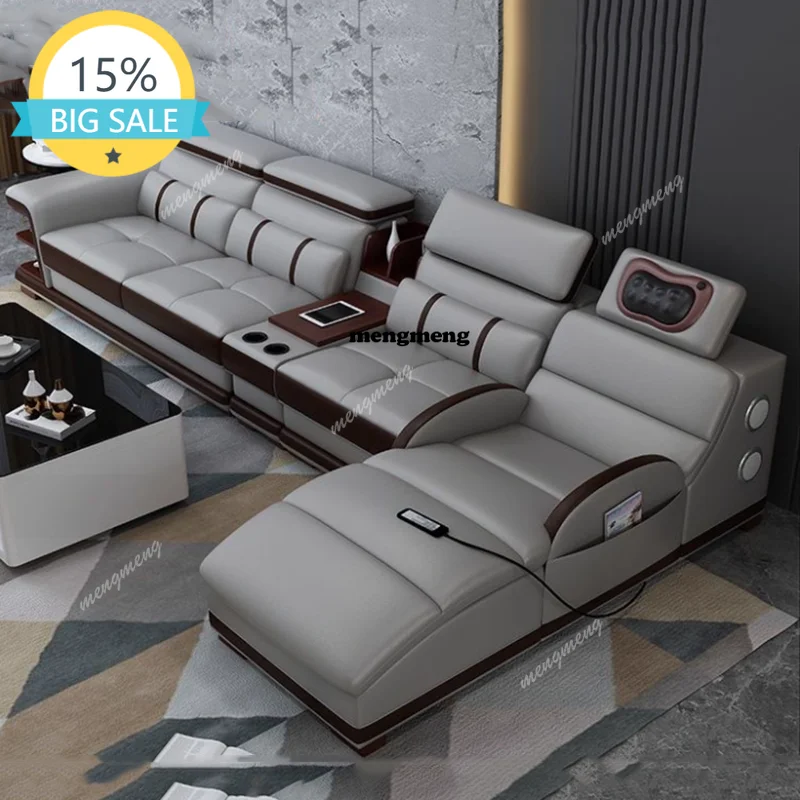 

Многофункциональные диваны-реклайнеры для квартиры, роскошные массажные комфортные кожаные электрические диваны-канапе, мебель для дома класса люкс
