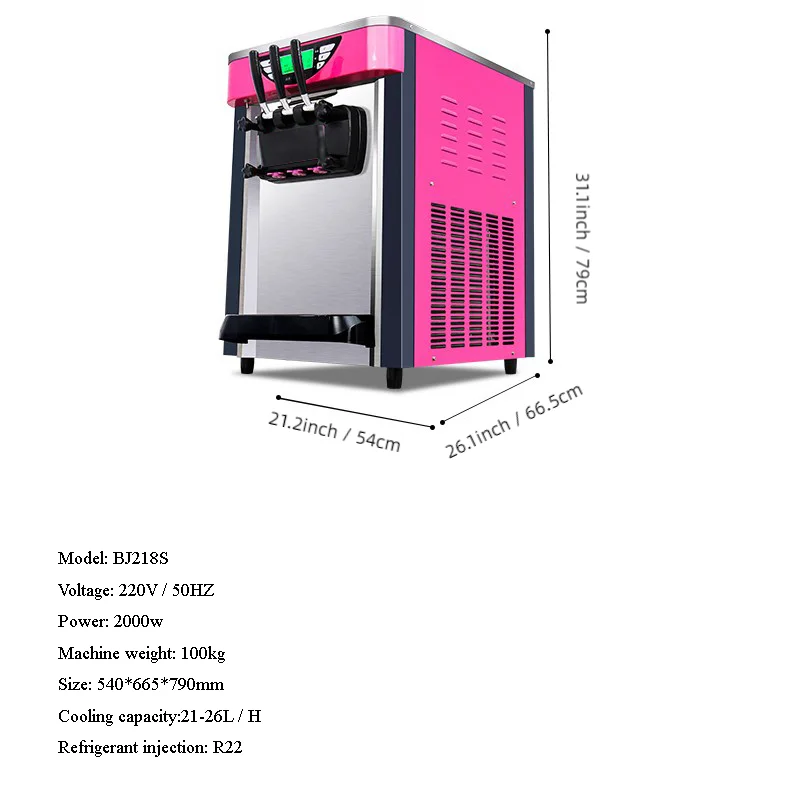 High Quality Floor Over Night Keep Fresh Wash 7 Flavors Serve Ice Cream Machine Soft/Automatic Machine/Yogurt Ice Cream Machine