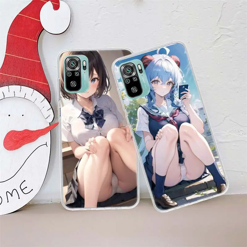 Hentai Sexy Waifu Anime Phone Case For Xiaomi Poco X3 NFC X4 F4 GT M3 M4 M5 M5S X7 X5 X6 Pro 5G Mi F6 F5 F3 F2 F1 Silicon Cover