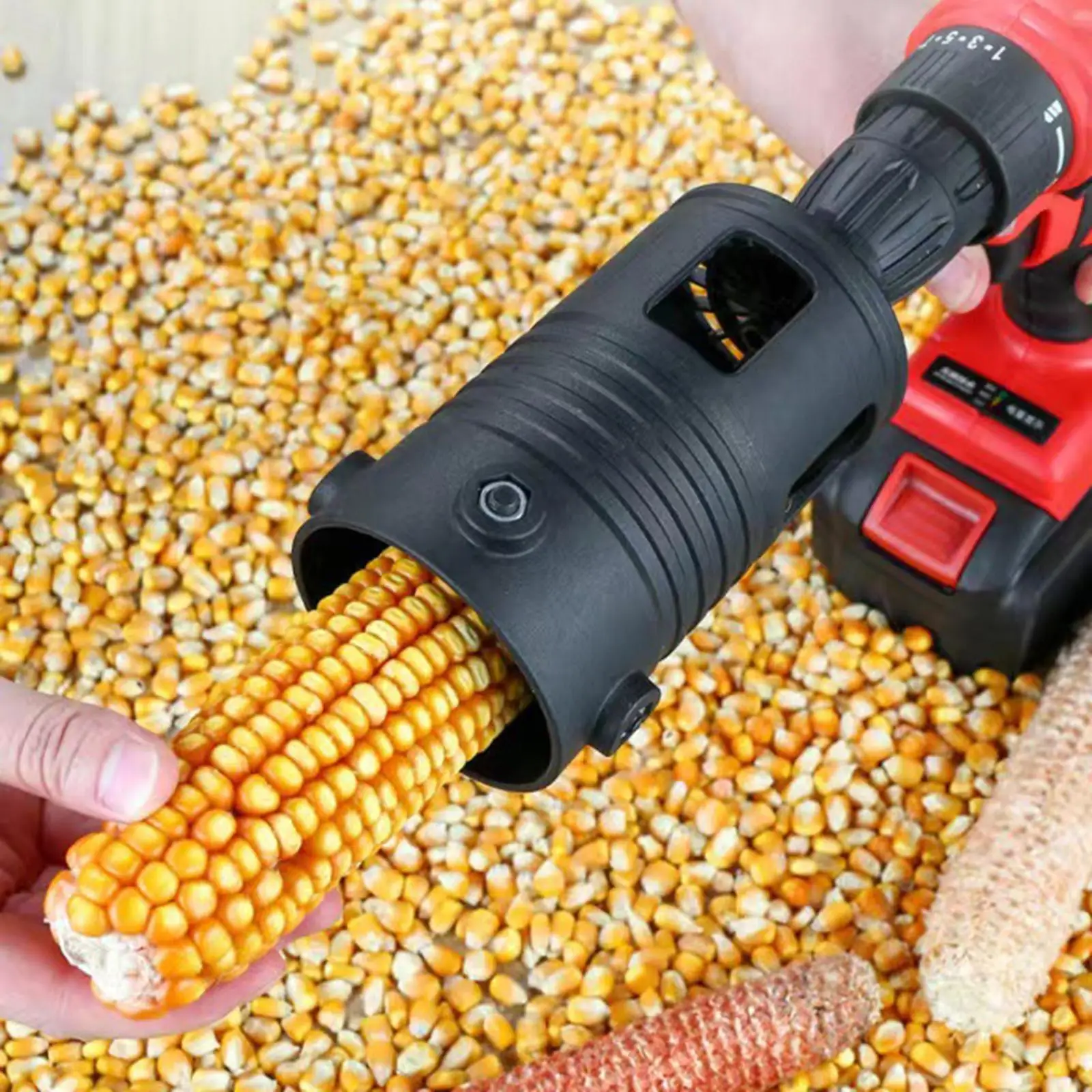 Corn Sheller Machine Hand Drill Multifunction Portable Easy Corn Remover Manual Corn Peel Corn Thresher Peeling for Farms