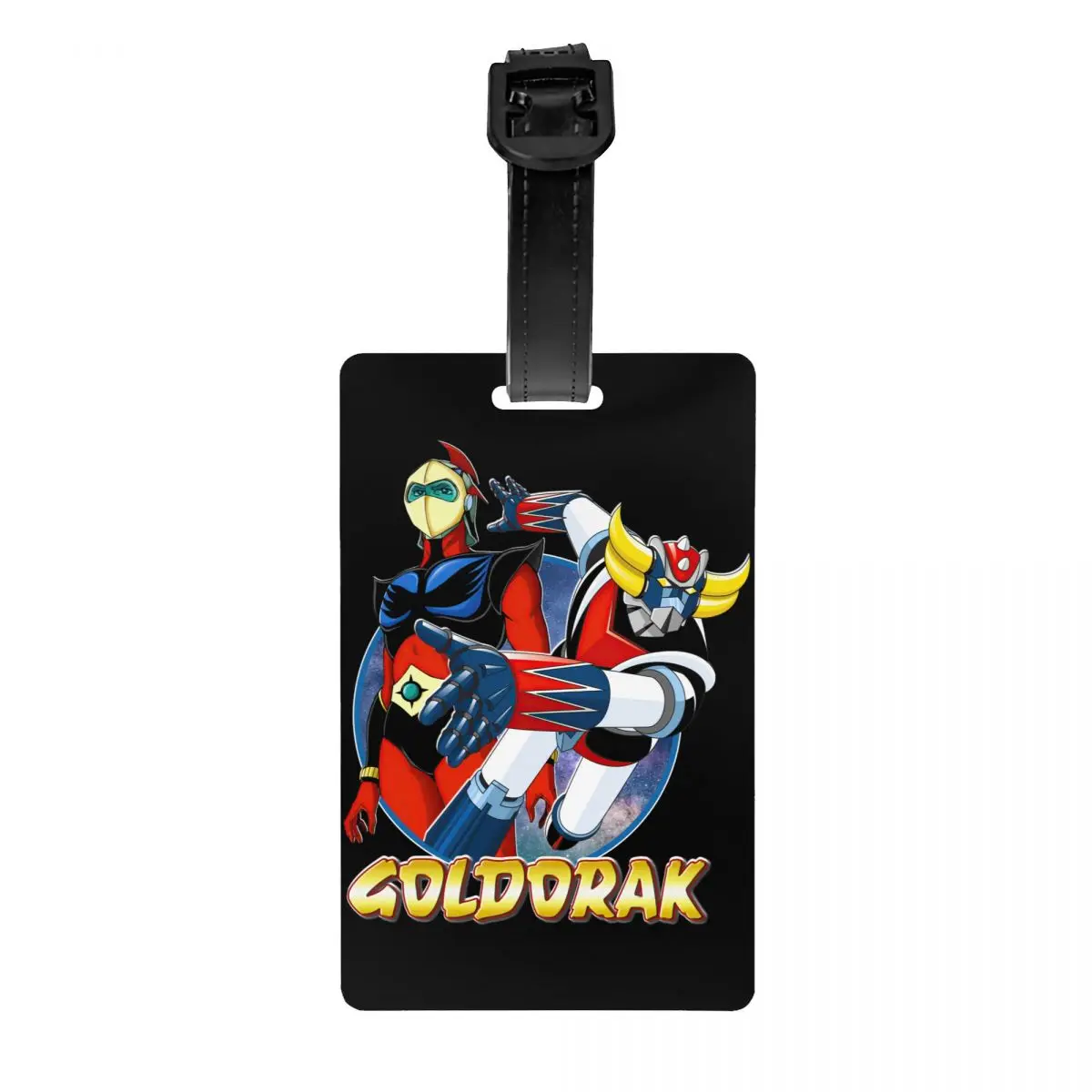 Custom UFO Robot Goldorak Grendizer Luggage Tag Custom Actarus Goldrake Mecha Anime Baggage Tags Privacy Cover Name ID Card