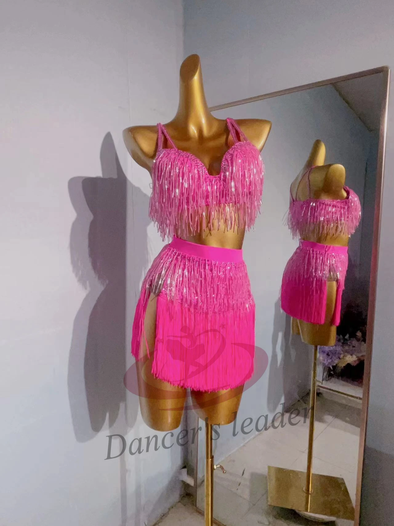 Robe de brevLatine Personnalisée, Vêtement Professionnel de Compétition Internationale, Haut de Gamme, Style Samba, Sexy, à Franges