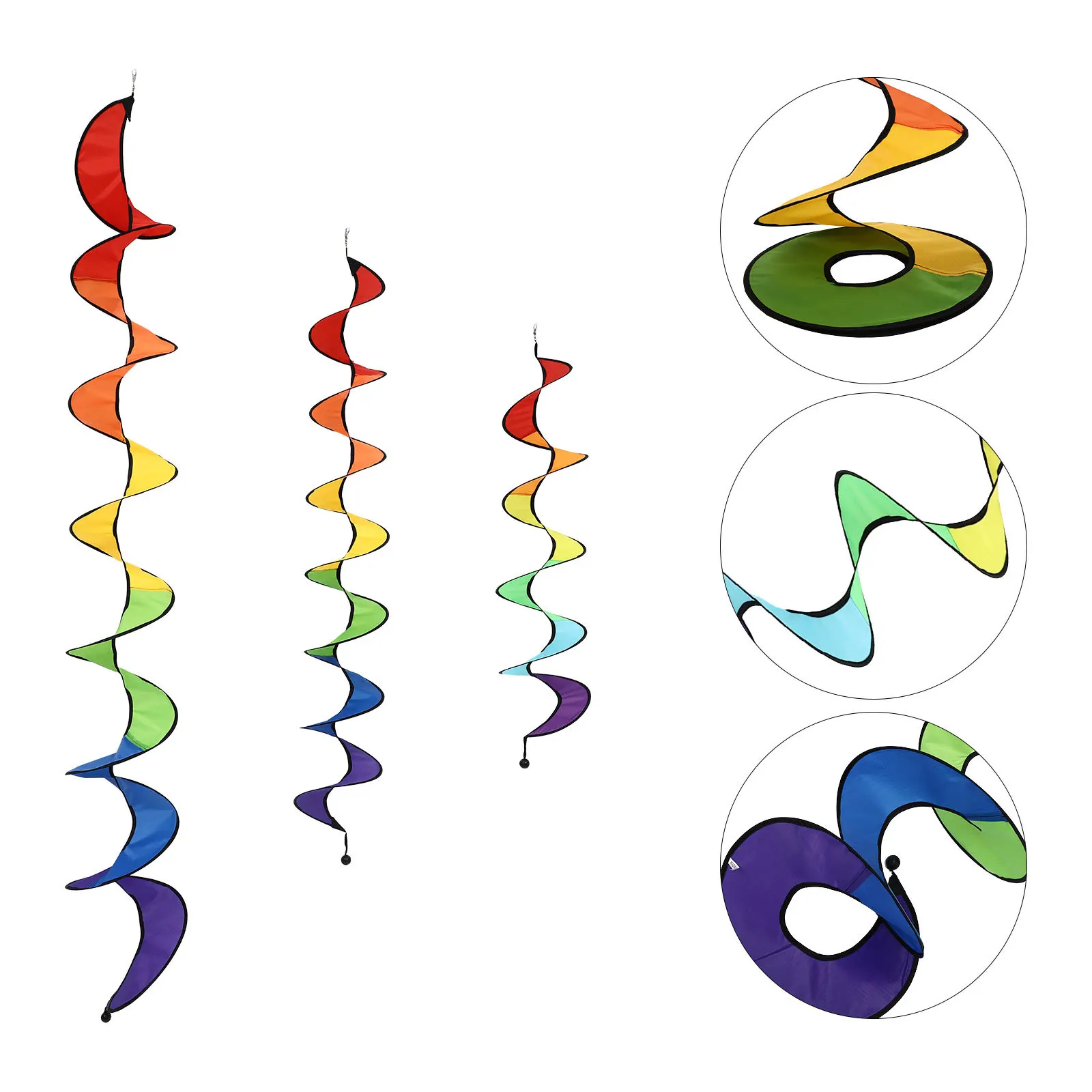 

3Pcs Rainbow Wind Environmental Friendly Outdoor Garden Yard Lawn Decoration Wind Spinner Windmill Windmill Decoration