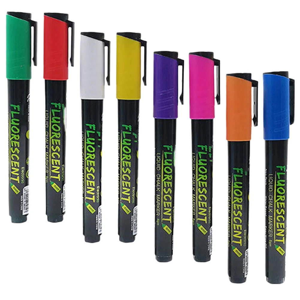 

8Pcs Neon Chalk Markers Liquid Chalk Pens for Chalkboard Glass Window Car Washable Window Paint Markers Dry Erase Writing
