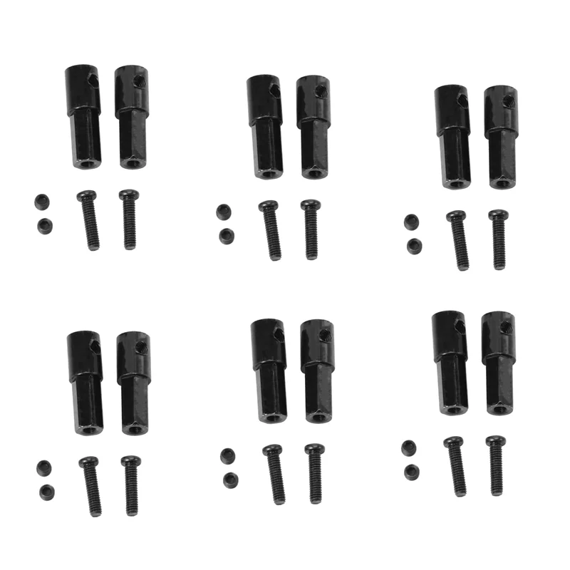 Adaptateur d'arbre d'essieu arrière en métal, accessoires pour WPL D12 C14 C24 C34 B24 B36 MN D90 D91 MN99S RC, pièces de voiture, YSUN-12Pcs
