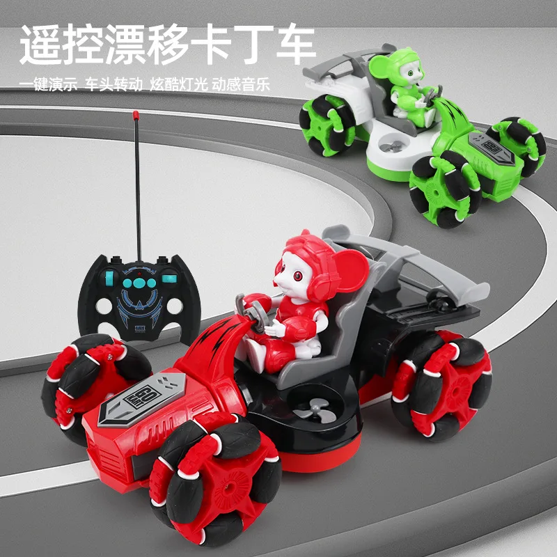 Remote Control Drift Stunt Car 360 Degree Rotating Rechargeable Shockproof Racing Toy Vehicle For Hobby Players