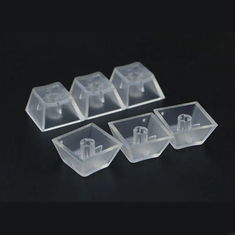 X6HB Crystal Keycaps, ABS Backlit Keycaps with Transparent Layer Cherry MX Compatible for Mechanical Keyboards, Full 10 Set