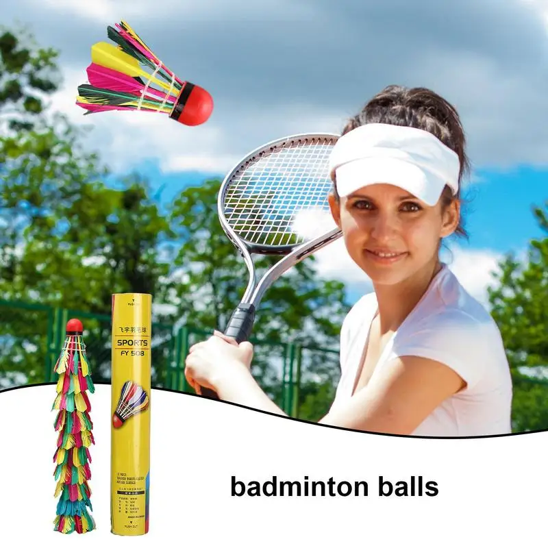 Natural Duck Feather Badminton Shuttlecocks With High Stability Durability For Indoor Outdoor Sports Training Balls