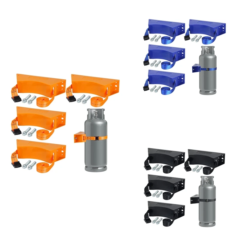 4 Piece Propane Tank Holder Cylinder Holder Propane Tank Holder 4-12 Inches, For Mounting Various Cylinders B