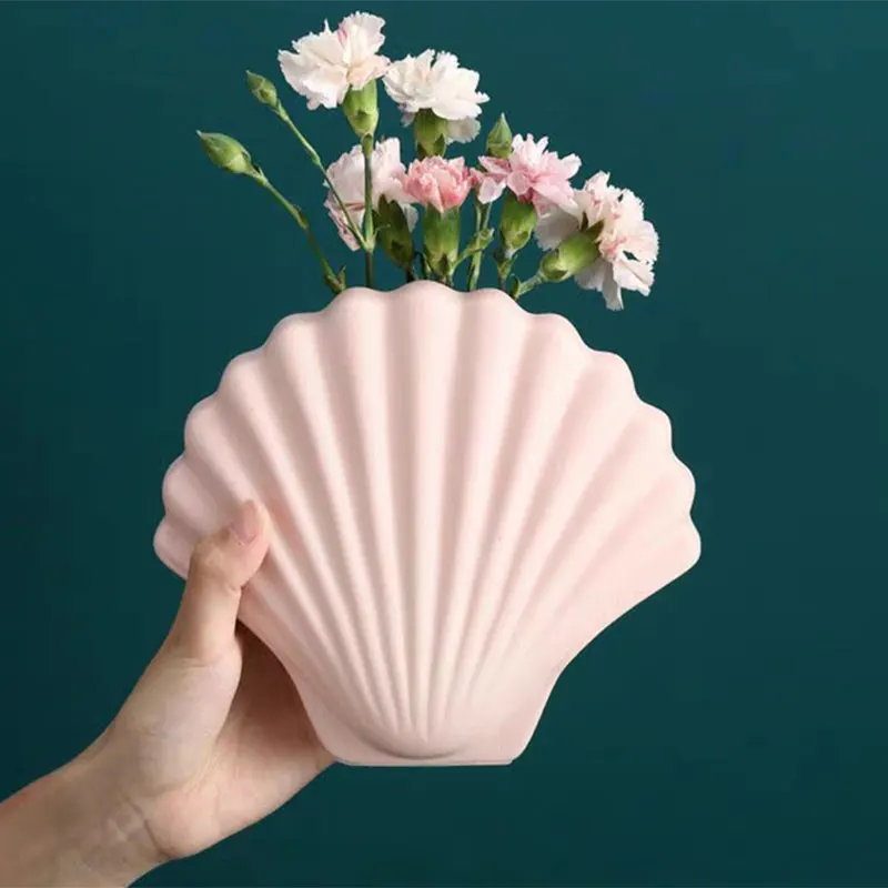 

Unique Cement Scallop Vase Mold Silicone molds for Shell Vase Making Handmade Concrete Plaster Vase Mold Home Decor tools