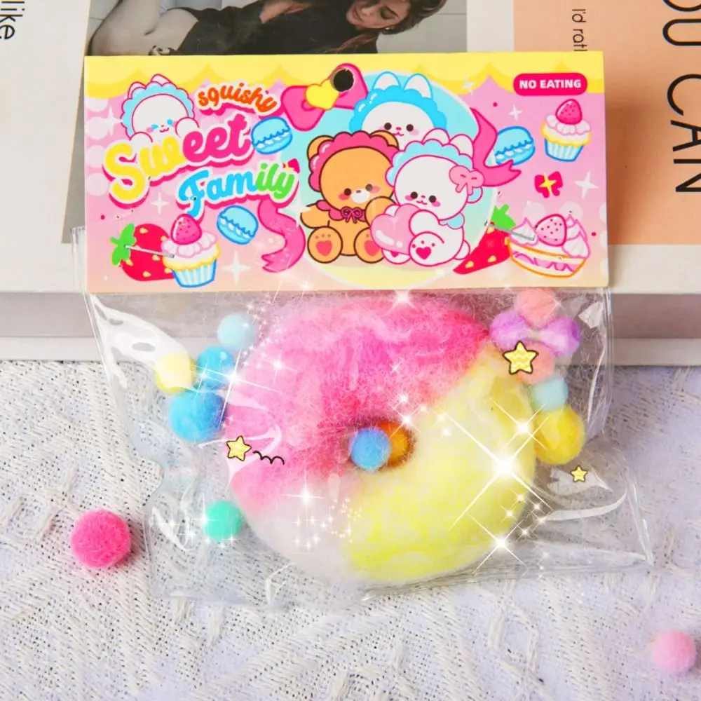 Cat Paw Baked Food Slow Rebound Toy Colorful Flexible Squeeze Waffles Donut Toy TPR Soft Cute Animal Pinch Toy Unique Gift