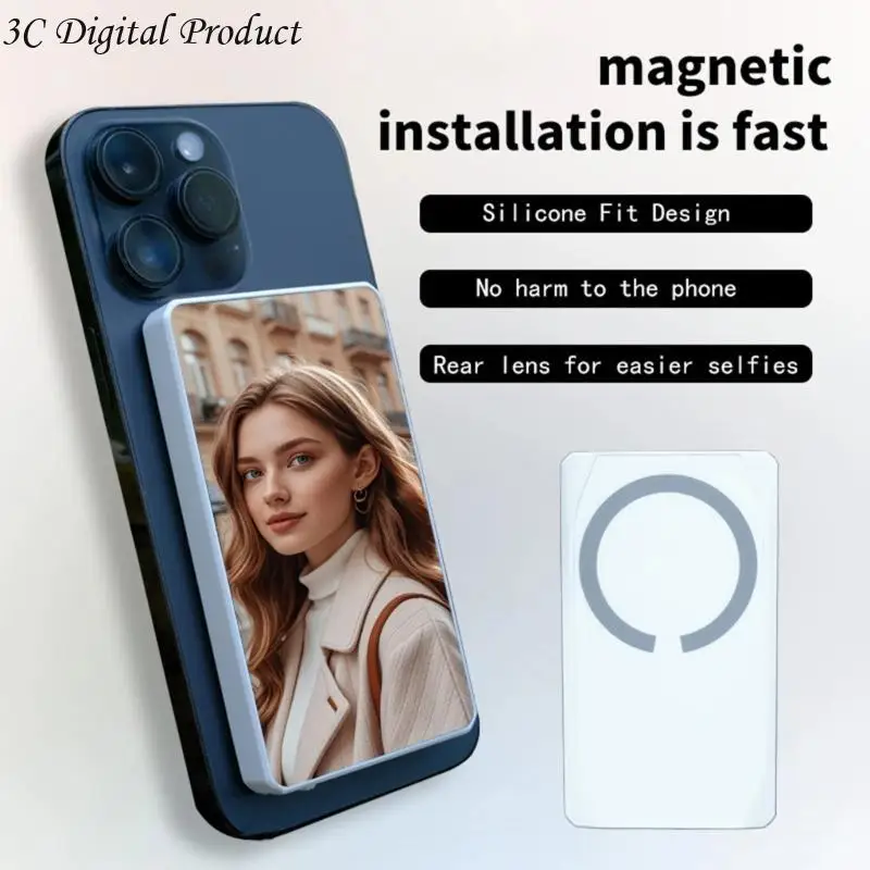 Беспроводное магнитное отображение телефона Устройство монитора камеры для рук без записи Q84A