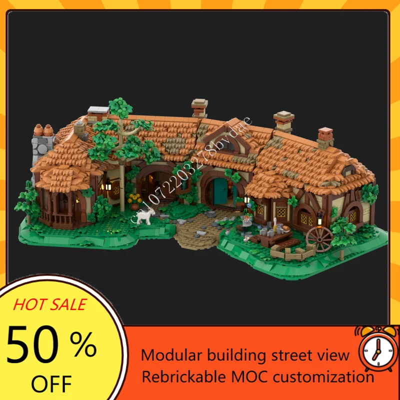 

5980 шт. Green Dragon Inn модульная MOC креативная модель с видом на улицу на заказ головоломка архитектура DIY образование сборная модель игрушка в подарок