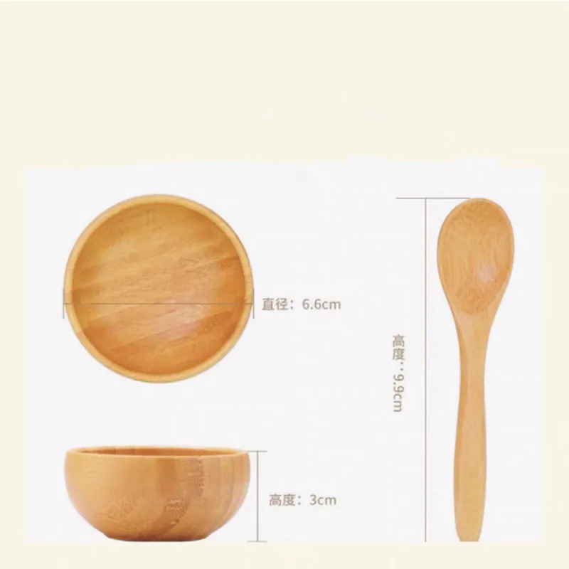 Facial Mask Kit Multi-Piece Set Bamboo Bowl For Women Lady DIY Facial Mask Kit  Face Mask Cosmetic Beauty Tool Skin Care