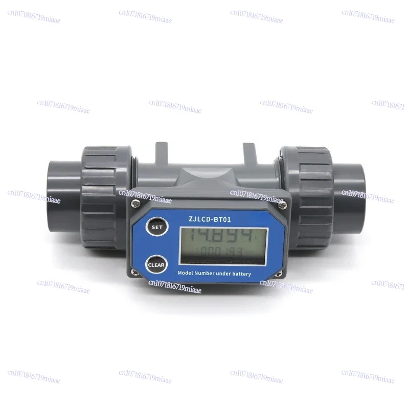 Digital Intelligent Water Meter PVC Pipeline Flowmeter Farmland Irrigation Large Flow Turbine Liquid Flow Sensor
