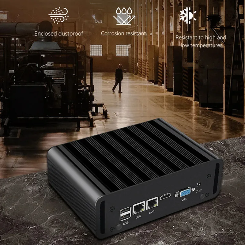 Mini PC industriale Inter i5-5200U con supporto SSD 8G DDR3 512G Windows10 LINUX 2RS485 WiFi 4G LTE Computer senza ventola