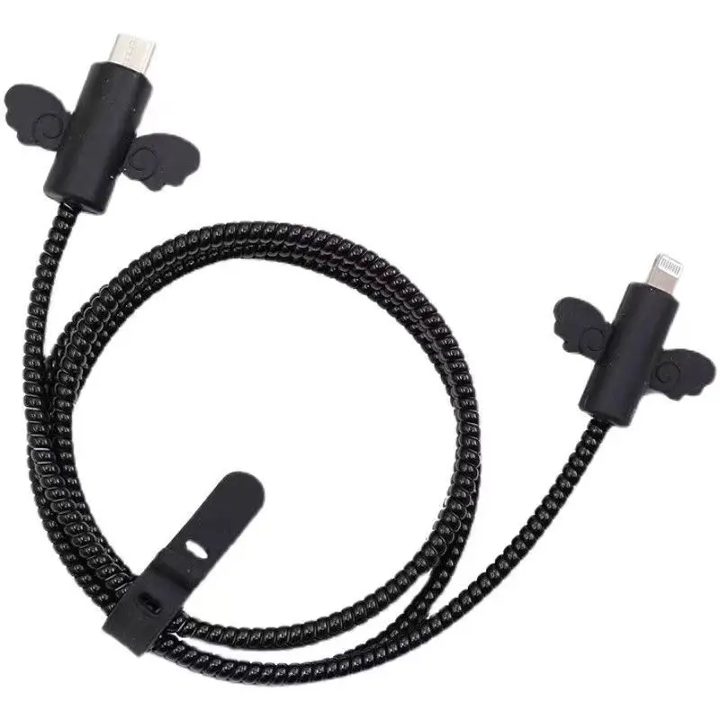 4 Pcs Cable Protector Saver Cute Protector USB Cable Saver Phone Charger Cable Sleeve Cable Wire Wrap Connector Charging Saver