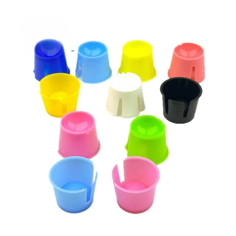 Small Plastic Mixing Cups for Lab Plaster and Materials - Disposable Multi-Color Mixing Bowls