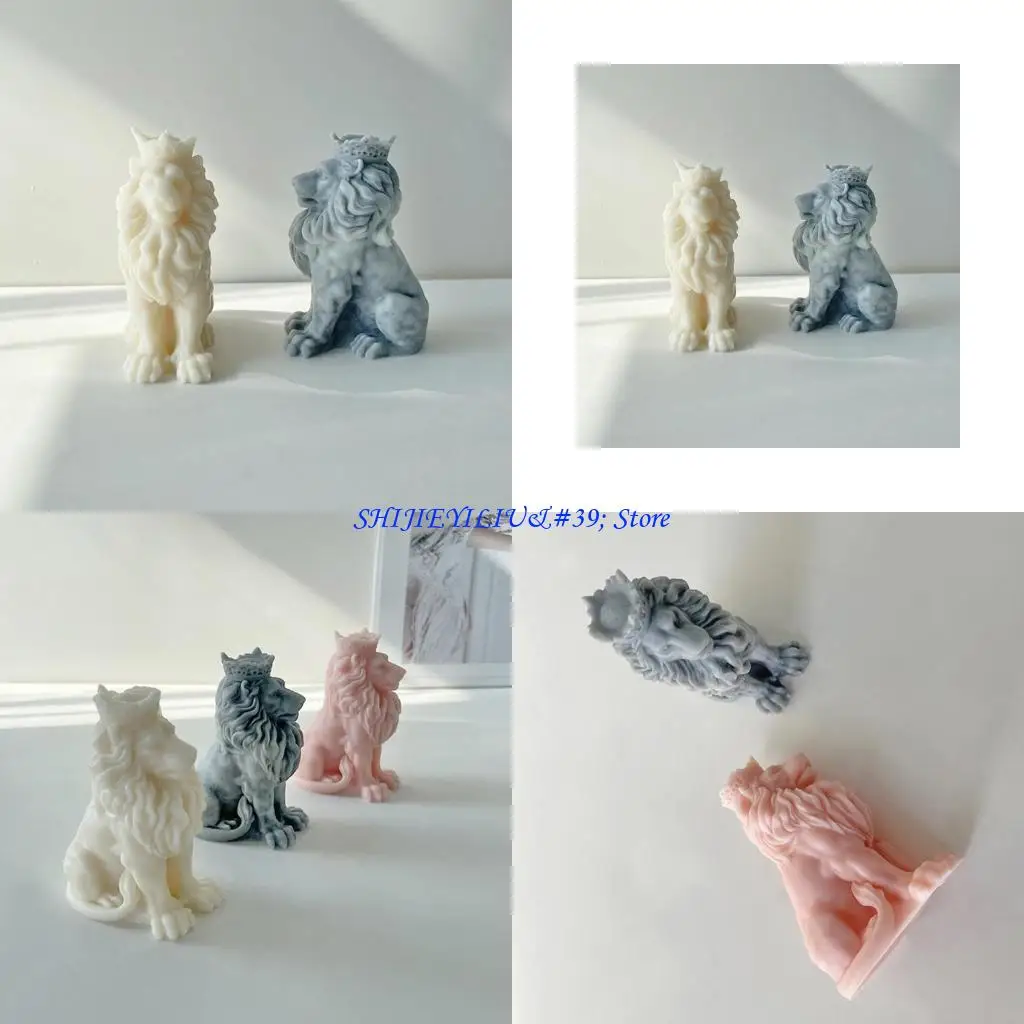 

E21F форма для изготовления свечей в форме льва, силиконовая форма для вечеринки в честь Хэллоуина, изготовление свечей для для