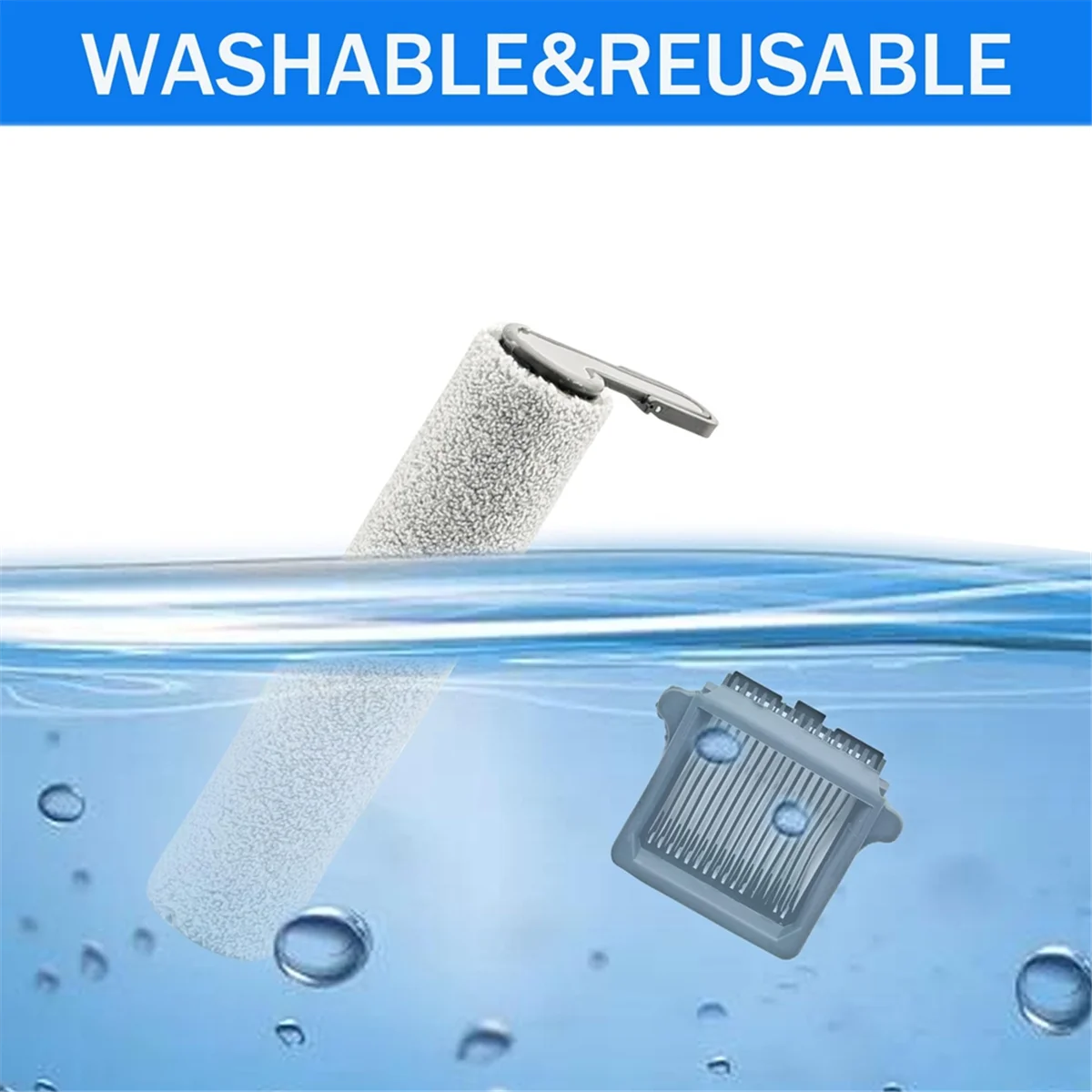 

A94Z Brush Rollers Filters Replacement for Tineco Floor ONE Stretch S6/ Floor ONE Switch S6/ Floor ONE S7 Vacuum Cleaner