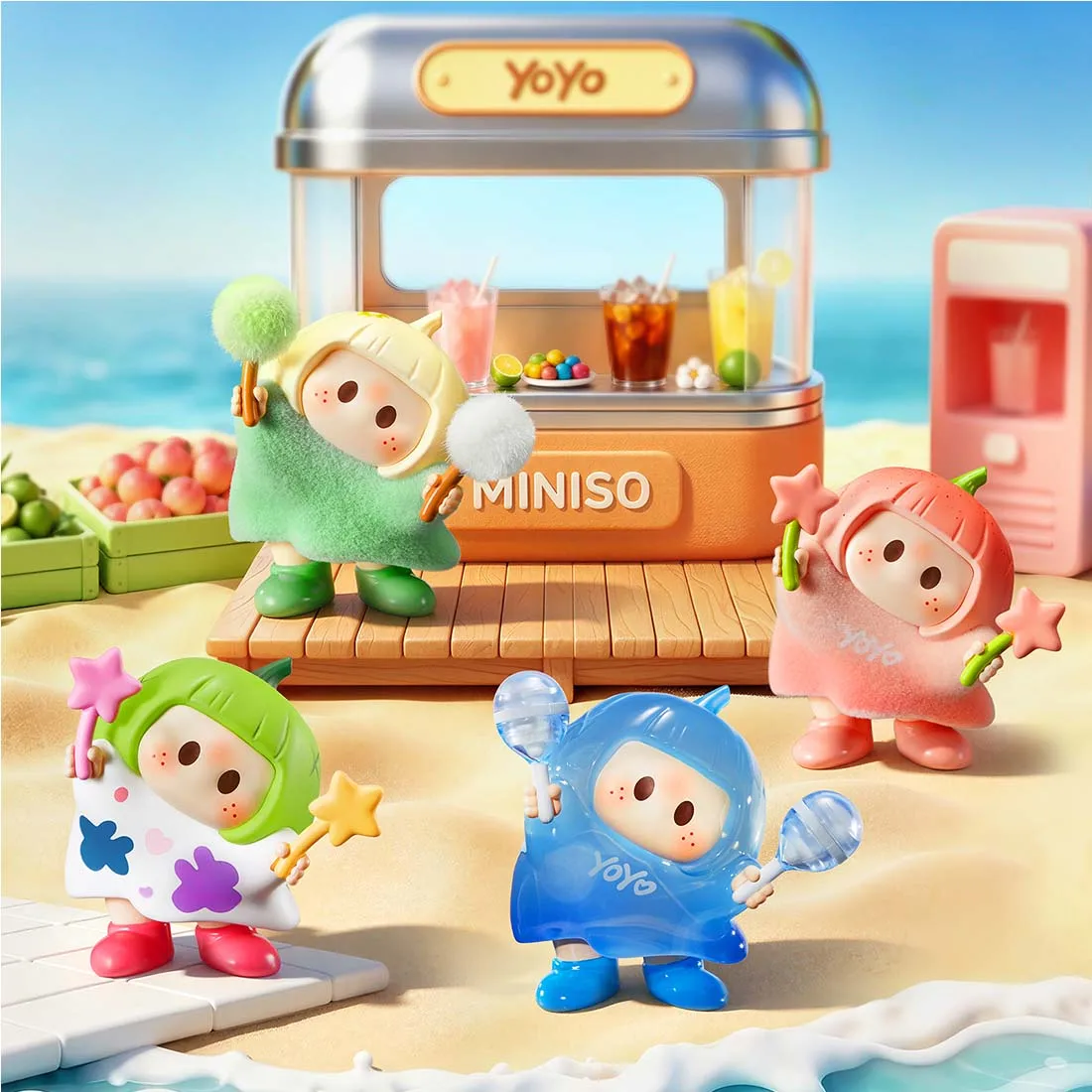 MINISO YOYO Cute Head-Tilt S2 Series Icon Box Collectible Figure Blind Box Full Set Desktop Decor Toy Gift for Fans Collectors