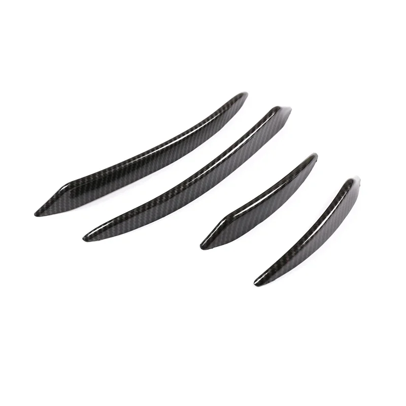 Front Bumper Wind Knife Trim For Chevrolet Corvette C8 2020-2023 ABS Carbon Fiber Style Decoration Parts Exterior Accessories