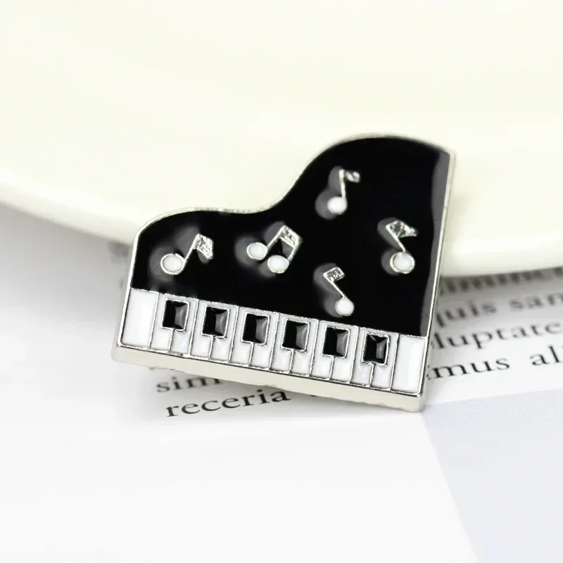 Retro Creative Guitar Violin Piano Enamel Pins Trendy Music Instrument Brooches Backpack Lapel Badge Jewelry Gift for Friends - view 6