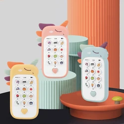 Baby Phone Toy Music Sound Telephone Sleeping Toys With Teether Simulation Phone Kids Infant Early Educational Toy Kids Gifts