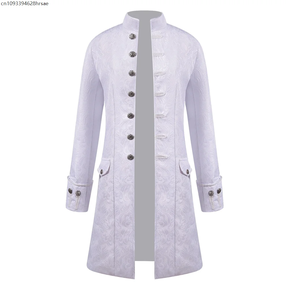 Мужское пальто в стиле стимпанк, колониальная куртка, винтажный средневековый викторианский костюм, фрак для вечеринки на Хэллоуин, наряд