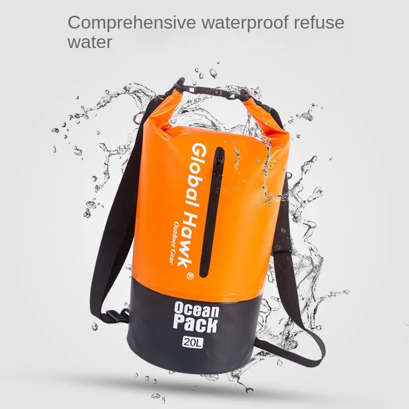 

Camping rafting waterproof bucket bag waterproof bag beach seaside swimming bag outdoor mountain climbing backpack