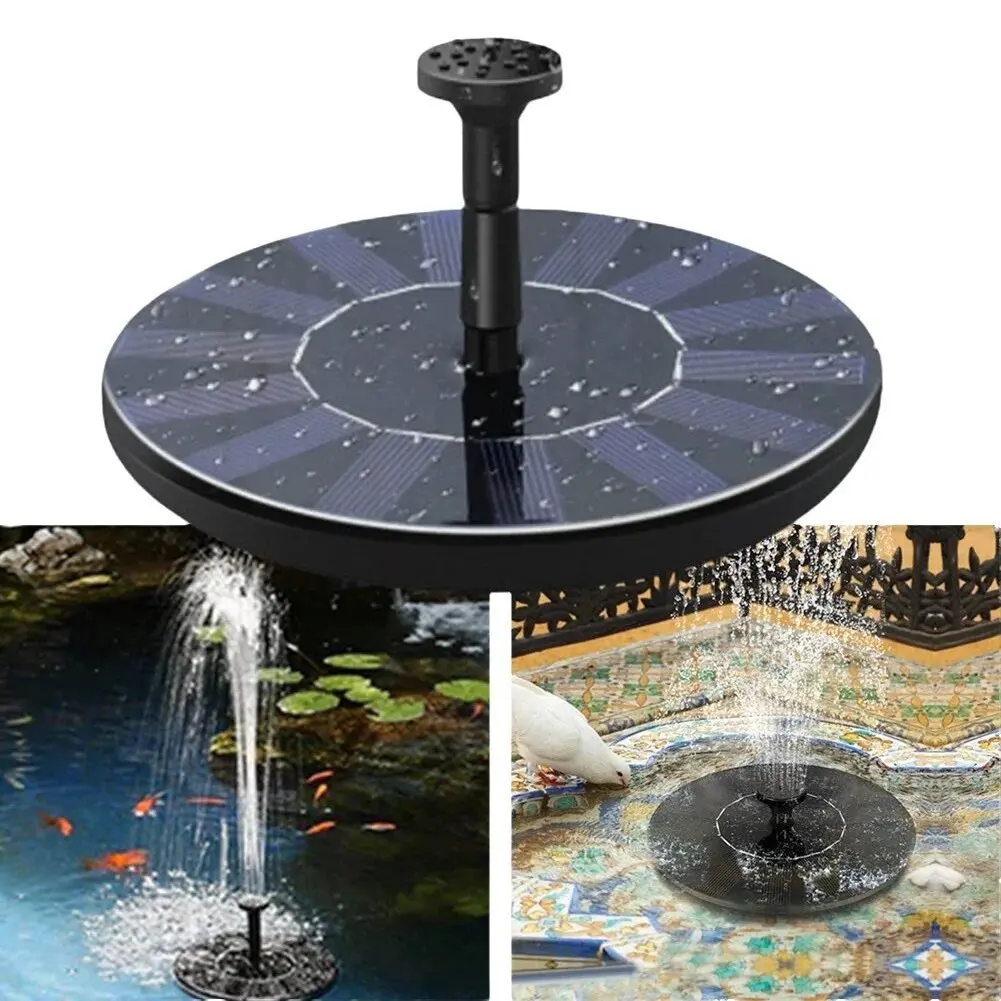 13/16/18cm Solar-Powered Fountain Pumps: Perfect for Garden Pools, Ponds & Bird Baths. Outdoor 8-Nozzle Floating Pumps