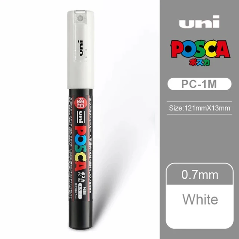 1 stücke Japan UNI POSCA Marker Stift PC-1M/3M/5M POP Poster Graffiti Permanent acryl Marker Weiß Schwarz Gold Silber Kunst Liefert