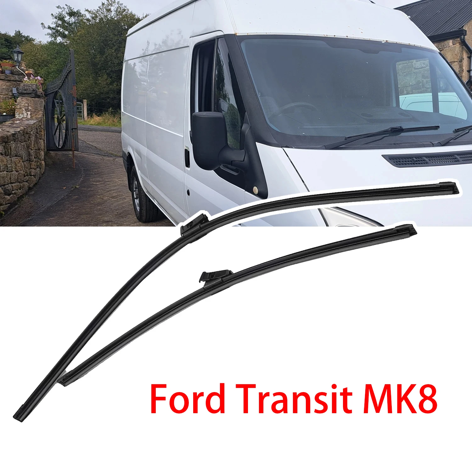 

Front Pair Windshield Wipers Blades Refills Set For Ford Transit TTG MK8 V363 2014 2015 2016 2017 2018 2019 2020 2021 - 2023