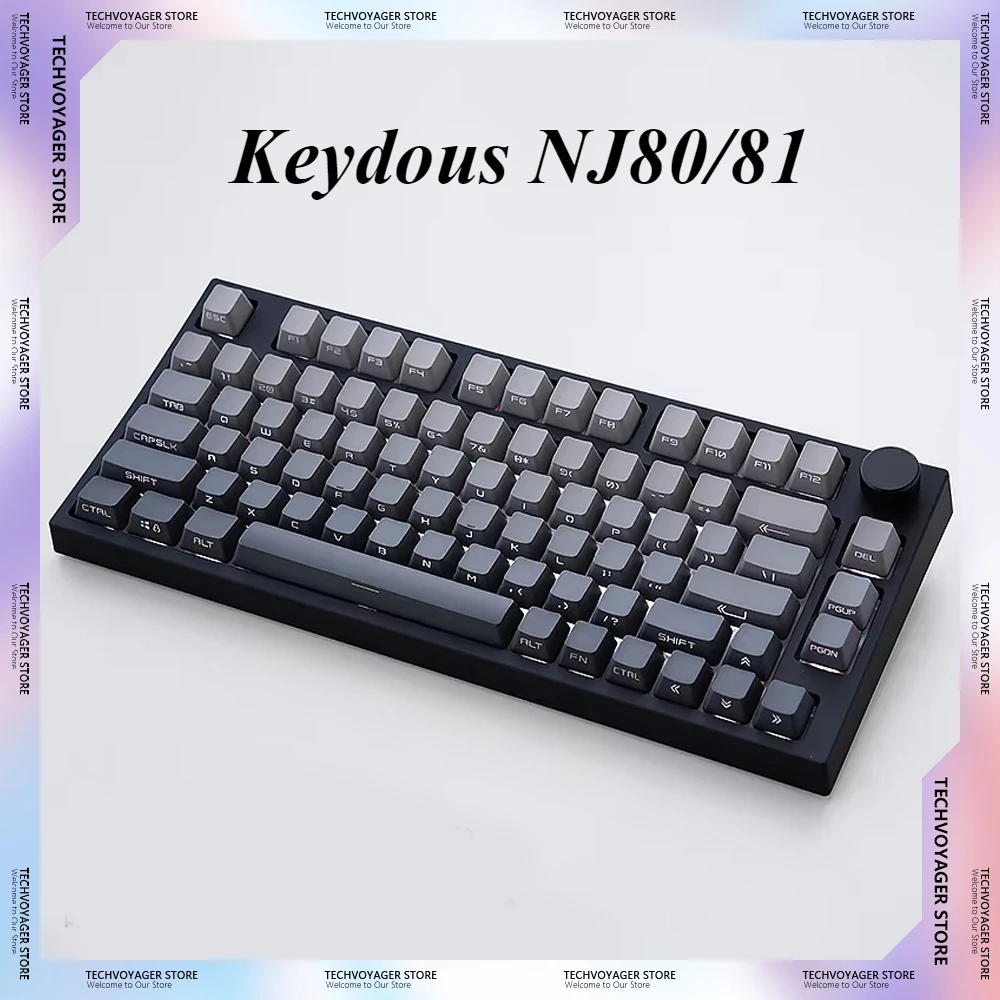 

Keydous NJ80-CP NJ81-CP Mechanical Keyboards RGB Blacklit Magnetic Swich Wireless Bluetooth 3 Mode Keyboard Pc for E-sports