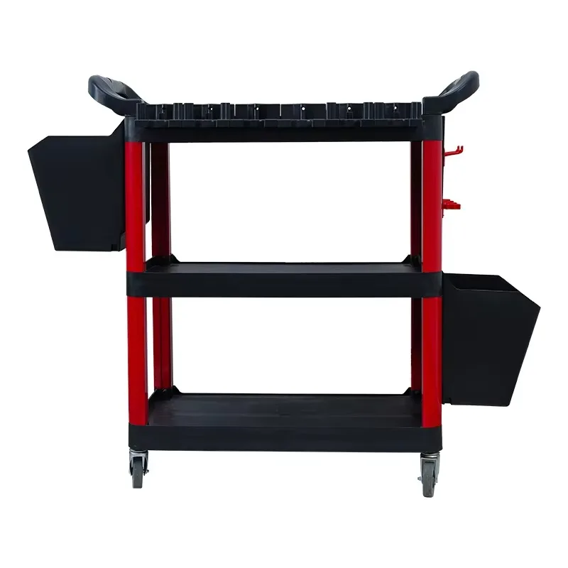 High quality multifunctional practical car wash tool storage practical 3 layer detail trolley with bucket