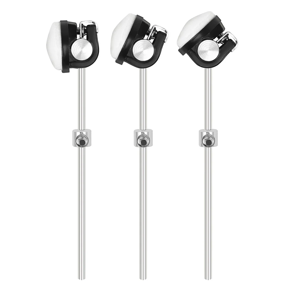 Weighted Metal Drum Kick Beater Felt Hammer Replacement Parts for Jazz Drum Single Double Bass Pedal Modification