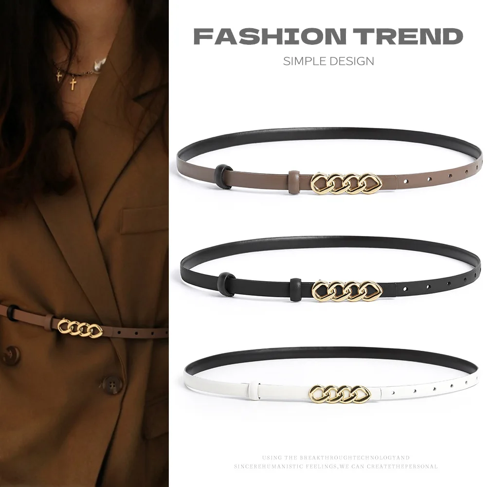 Belt women's Instagram style new Korean versatile fashion decoration jeans retro small trousers belt double-sided