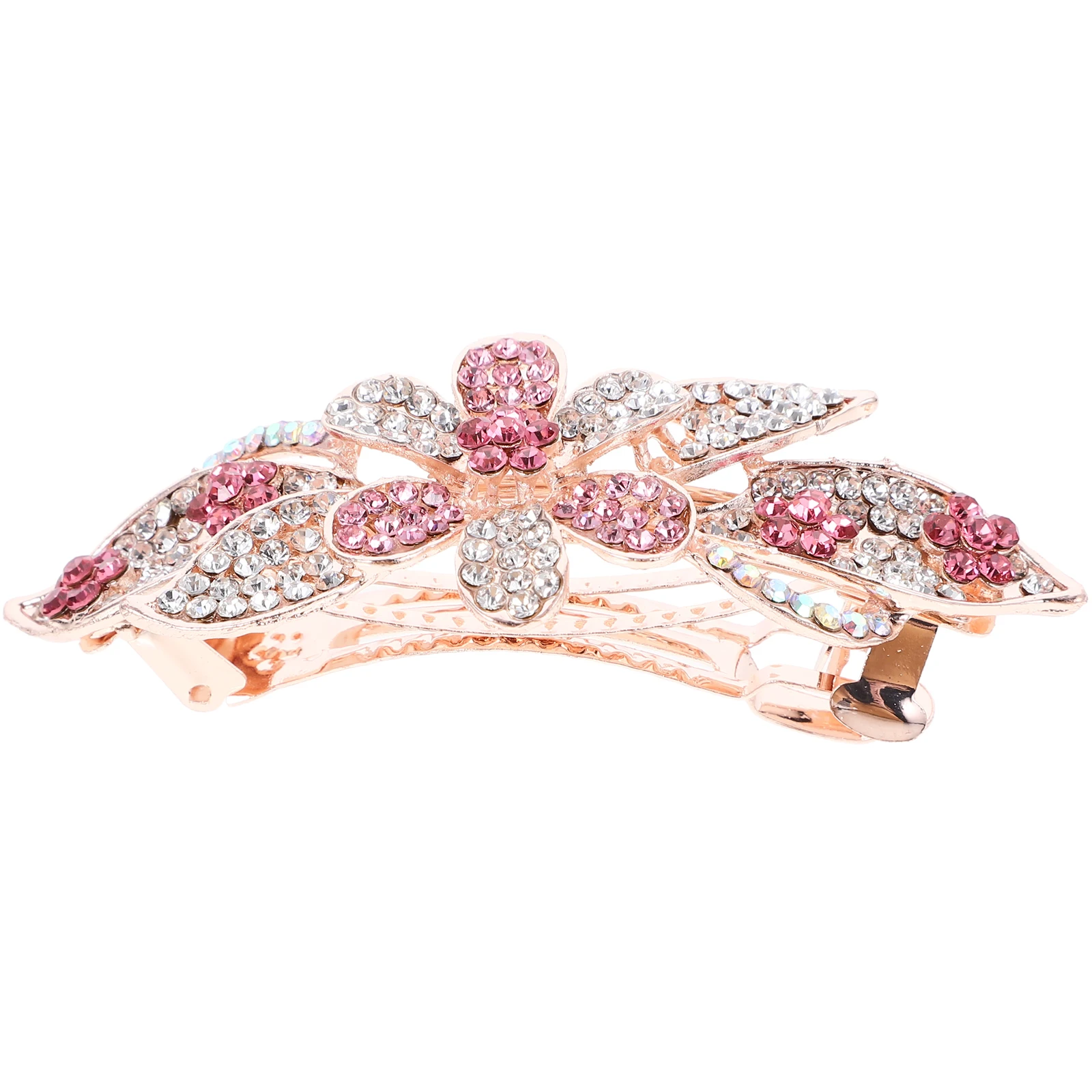

Rhinestone Hair Clip Barrettes Pink Large Size Vintage Flower Hair Clips Women Accessories Spring Durability Sturdy Materials