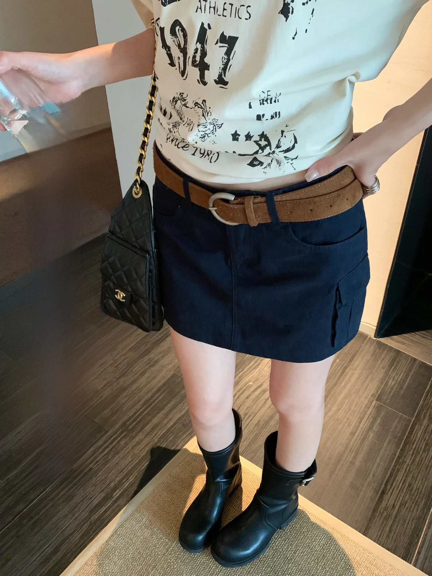 

Юбка Yuzhiqi Workwear Soul Tibetan Blue: женская летняя универсальная облегающая юбка А-силуэта, повседневная юбка