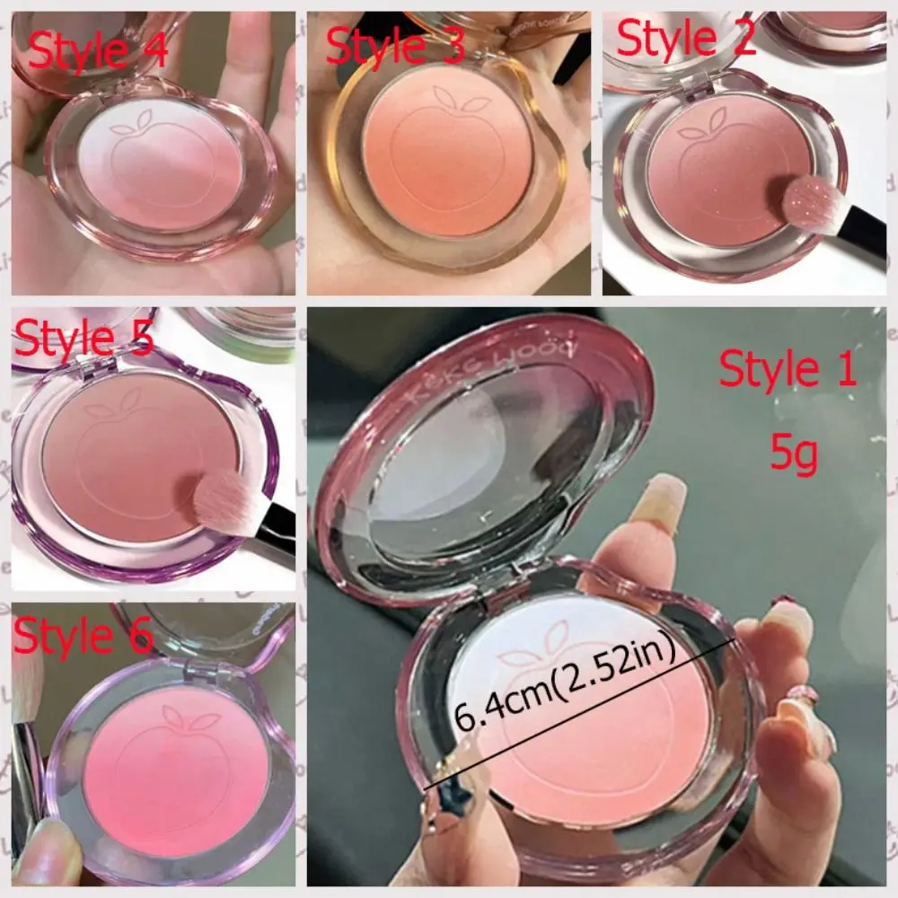 Blush-palet met lage verzadiging Matte afwerking Blush Glimmer Nude Matte Blusher Mengbaar Langdurige Koreaanse make-up Fleuren make-up