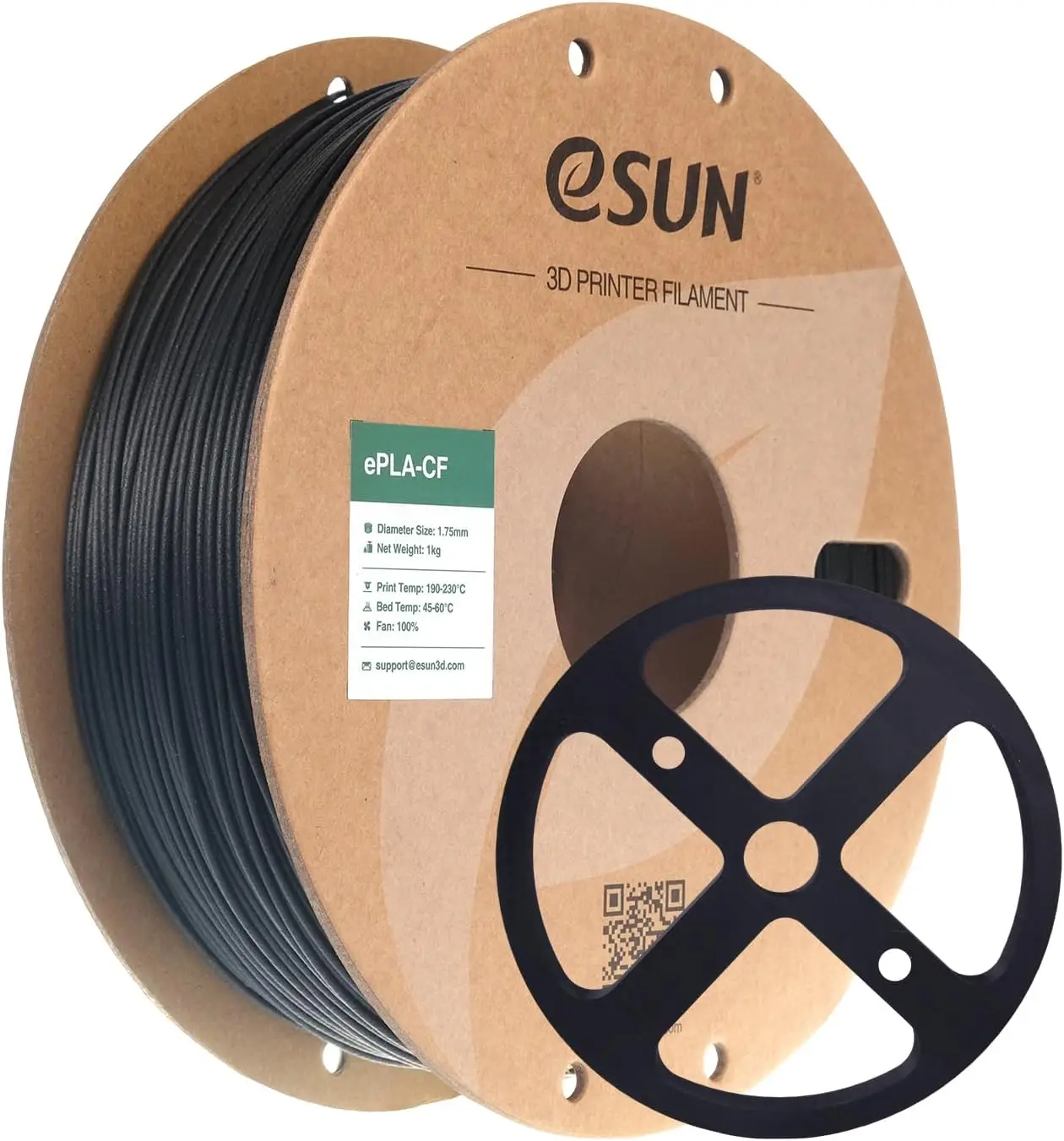 

eSUN Carbon Fiber PLA Filament 1.75mm, Matte Texture 3D Printer Filament Carbon Fiber Reinforced PLA for Fast Printing